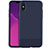 Custodia Silicone Morbida Spigato Z01 per Apple iPhone X Blu