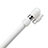 Custodia Silicone Protettivo Cappuccio Pennino Cover Cavo Holder Anti-perso P02 per Apple Pencil Bianco