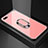 Custodia Silicone Specchio Laterale Cover con Magnetico Anello Supporto A01 per Oppo A12e Rosa