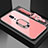 Custodia Silicone Specchio Laterale Cover con Magnetico Anello Supporto per Oppo Reno Oro Rosa