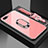 Custodia Silicone Specchio Laterale Cover con Magnetico Anello Supporto T02 per Oppo R15X Rosa