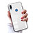 Custodia Silicone Specchio Laterale Cover M02 per Huawei Nova 3e Bianco