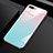 Custodia Silicone Specchio Laterale Cover M02 per Oppo A5 Azzurro