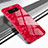 Custodia Silicone Specchio Laterale Cover M04 per Samsung Galaxy Note 8 Duos N950F Rosso