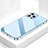 Custodia Silicone Specchio Laterale Cover M05 per Apple iPhone 14 Pro Blu