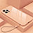 Custodia Silicone Specchio Laterale Cover M09 per Apple iPhone 13 Pro Max Oro Rosa