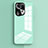 Custodia Silicone Specchio Laterale Cover per Oppo Find X5 Pro 5G Verde Pastello