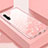 Custodia Silicone Specchio Laterale Cover T02 per Huawei Nova 5T Rosa