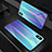 Custodia Silicone Specchio Laterale Sfumato Arcobaleno Cover A01 per Apple iPhone Xs Max Blu