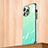 Custodia Silicone Specchio Laterale Sfumato Arcobaleno Cover AT1 per Apple iPhone 13 Pro Verde Pastello
