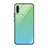 Custodia Silicone Specchio Laterale Sfumato Arcobaleno Cover H01 per Samsung Galaxy A70S Verde