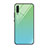 Custodia Silicone Specchio Laterale Sfumato Arcobaleno Cover H01 per Samsung Galaxy A90 5G Verde