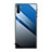 Custodia Silicone Specchio Laterale Sfumato Arcobaleno Cover H01 per Samsung Galaxy Note 10 Blu