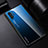 Custodia Silicone Specchio Laterale Sfumato Arcobaleno Cover H01 per Samsung Galaxy Note 10 Plus Blu