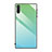 Custodia Silicone Specchio Laterale Sfumato Arcobaleno Cover H01 per Samsung Galaxy Note 10 Verde