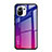 Custodia Silicone Specchio Laterale Sfumato Arcobaleno Cover H01 per Xiaomi Mi 11 5G Rosa Caldo