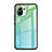 Custodia Silicone Specchio Laterale Sfumato Arcobaleno Cover H01 per Xiaomi Mi 11 5G Verde