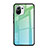 Custodia Silicone Specchio Laterale Sfumato Arcobaleno Cover H01 per Xiaomi Mi 11 Lite 4G Verde