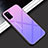 Custodia Silicone Specchio Laterale Sfumato Arcobaleno Cover H02 per Huawei Honor V30 Pro 5G Viola