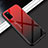 Custodia Silicone Specchio Laterale Sfumato Arcobaleno Cover H02 per Huawei Honor View 30 5G Rosso