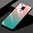 Custodia Silicone Specchio Laterale Sfumato Arcobaleno Cover H02 per Huawei Mate 20 X 5G Rosa