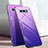 Custodia Silicone Specchio Laterale Sfumato Arcobaleno Cover H02 per Samsung Galaxy S10e Viola