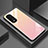 Custodia Silicone Specchio Laterale Sfumato Arcobaleno Cover JM1 per Huawei Honor 80 Pro 5G Rosa