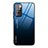 Custodia Silicone Specchio Laterale Sfumato Arcobaleno Cover JM1 per Xiaomi Redmi Note 11 4G (2021) Blu