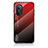 Custodia Silicone Specchio Laterale Sfumato Arcobaleno Cover LS1 per Huawei Honor 50 SE 5G Rosso