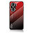 Custodia Silicone Specchio Laterale Sfumato Arcobaleno Cover LS1 per Huawei Honor 60 Pro 5G Rosso