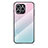 Custodia Silicone Specchio Laterale Sfumato Arcobaleno Cover LS1 per Huawei Honor 60 SE 5G Ciano