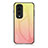 Custodia Silicone Specchio Laterale Sfumato Arcobaleno Cover LS1 per Huawei Honor 70 Pro 5G Giallo