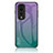 Custodia Silicone Specchio Laterale Sfumato Arcobaleno Cover LS1 per Huawei Honor 70 Pro+ Plus 5G