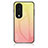 Custodia Silicone Specchio Laterale Sfumato Arcobaleno Cover LS1 per Huawei Honor 80 5G Giallo