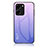 Custodia Silicone Specchio Laterale Sfumato Arcobaleno Cover LS1 per Huawei Honor 80 SE 5G Lavanda