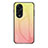 Custodia Silicone Specchio Laterale Sfumato Arcobaleno Cover LS1 per Huawei Honor X5 Plus Giallo