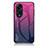 Custodia Silicone Specchio Laterale Sfumato Arcobaleno Cover LS1 per Huawei Honor X5 Plus Rosa Caldo