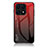 Custodia Silicone Specchio Laterale Sfumato Arcobaleno Cover LS1 per Huawei Honor X6 Rosso