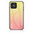 Custodia Silicone Specchio Laterale Sfumato Arcobaleno Cover LS1 per Huawei Honor X8 4G Giallo