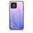 Custodia Silicone Specchio Laterale Sfumato Arcobaleno Cover LS1 per Huawei Honor X8 4G Lavanda