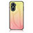 Custodia Silicone Specchio Laterale Sfumato Arcobaleno Cover LS1 per Huawei Nova 10 SE Giallo