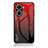 Custodia Silicone Specchio Laterale Sfumato Arcobaleno Cover LS1 per Huawei Nova 10 SE Rosso