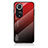 Custodia Silicone Specchio Laterale Sfumato Arcobaleno Cover LS1 per Huawei Nova 9 Pro Rosso