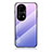 Custodia Silicone Specchio Laterale Sfumato Arcobaleno Cover LS1 per Huawei P50 Pro Lavanda