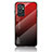 Custodia Silicone Specchio Laterale Sfumato Arcobaleno Cover LS1 per OnePlus 9RT 5G Rosso