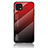 Custodia Silicone Specchio Laterale Sfumato Arcobaleno Cover LS1 per Oppo A16e Rosso
