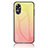 Custodia Silicone Specchio Laterale Sfumato Arcobaleno Cover LS1 per Oppo A17 Giallo