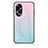 Custodia Silicone Specchio Laterale Sfumato Arcobaleno Cover LS1 per Oppo A18