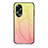 Custodia Silicone Specchio Laterale Sfumato Arcobaleno Cover LS1 per Oppo A18 Giallo