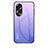 Custodia Silicone Specchio Laterale Sfumato Arcobaleno Cover LS1 per Oppo A58 4G Lavanda